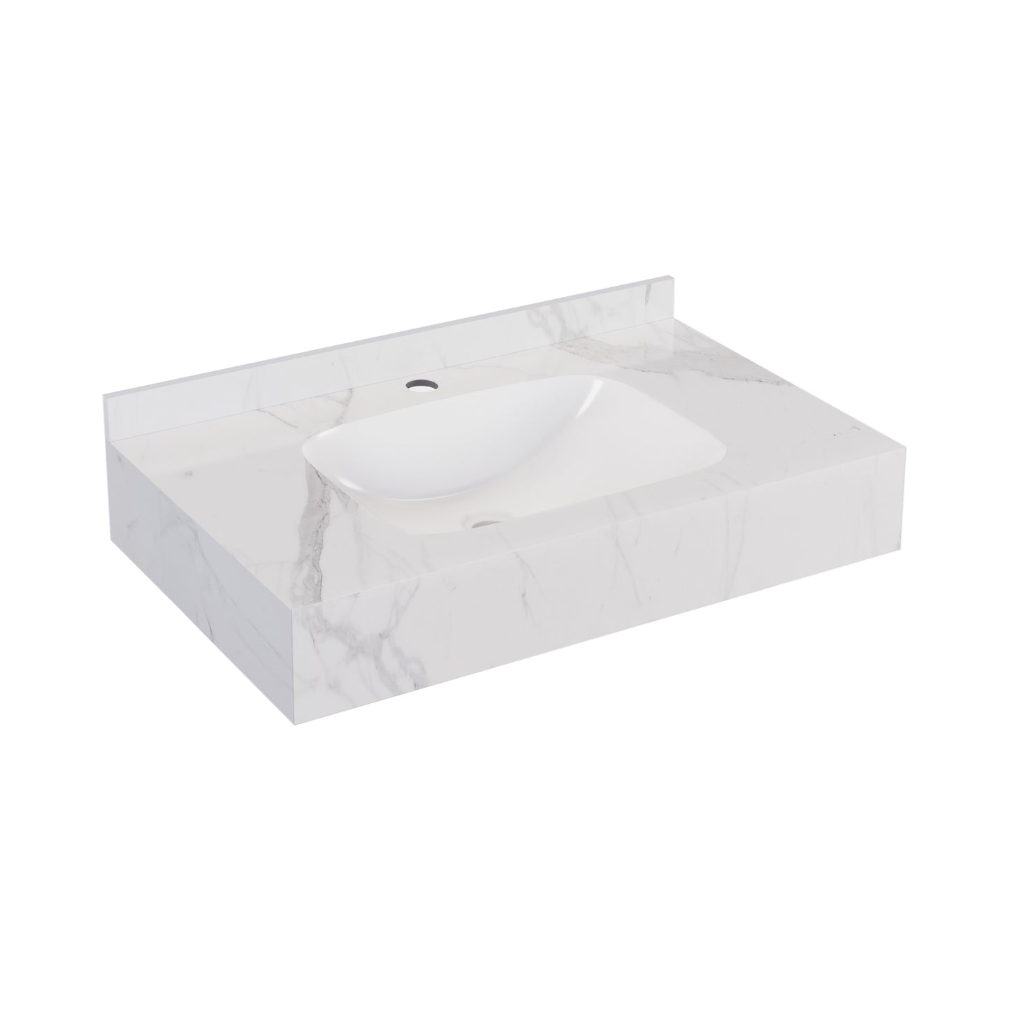 Swiss Madison, Avancer 36'' Wall Mount Sink In White Marble