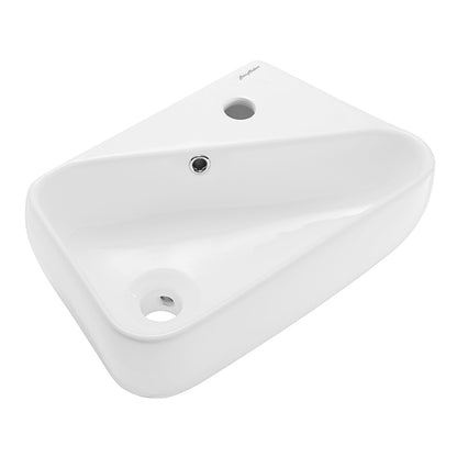 Swiss Madison, Plaisir 18 x 11 Ceramic Wall Hung Sink with Right Side Faucet Mount