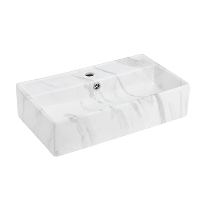 Swiss Madison, Claire 22" Rectangle Wall-Mount Bathroom Sink in White Marble