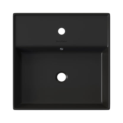 Swiss Madison, Claire 15" Ceramic Wall Mount Sink in Matte Black