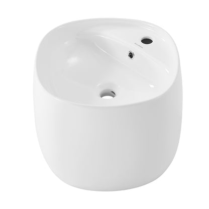 Swiss Madison, Ivy 18 in. Ceramic Glossy White Wall Mount Sink