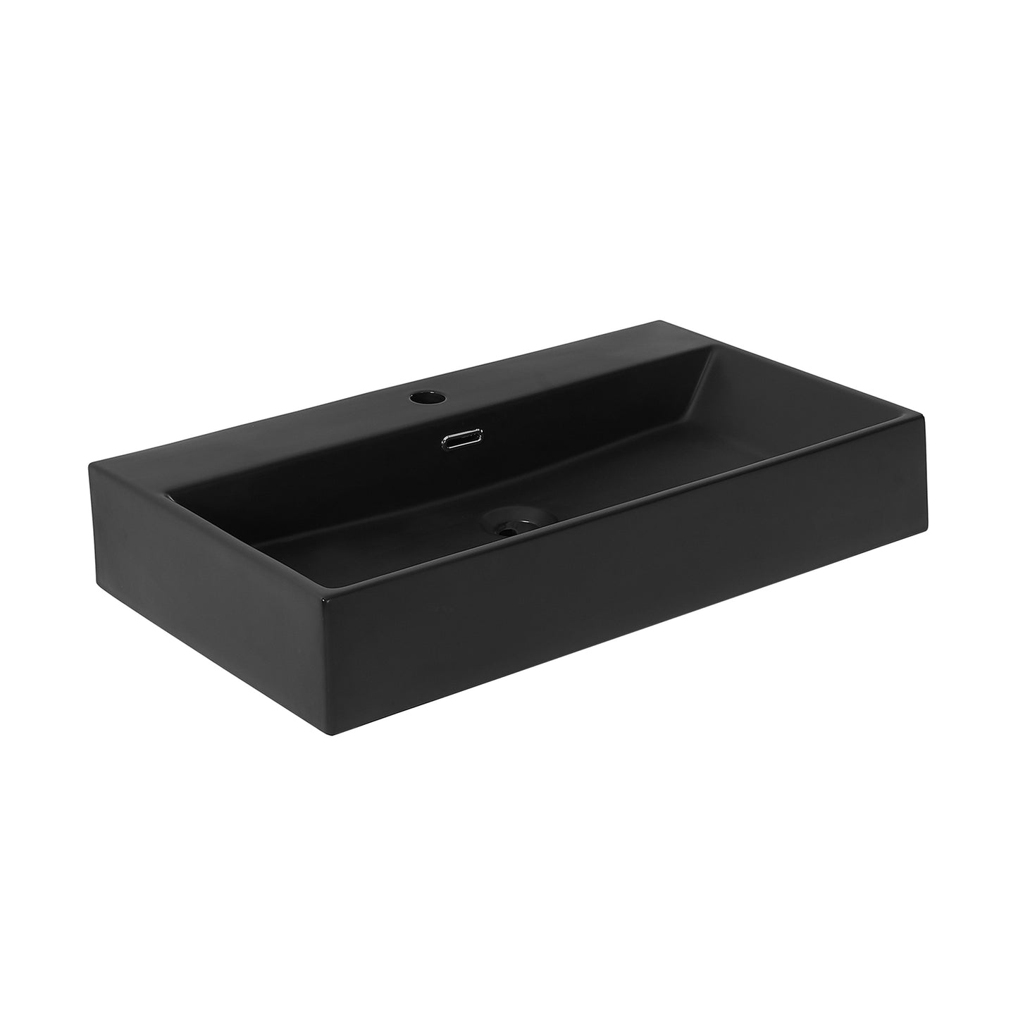 Swiss Madison, Claire 30" Rectangle Wall-Mount Bathroom Sink in Matte Black