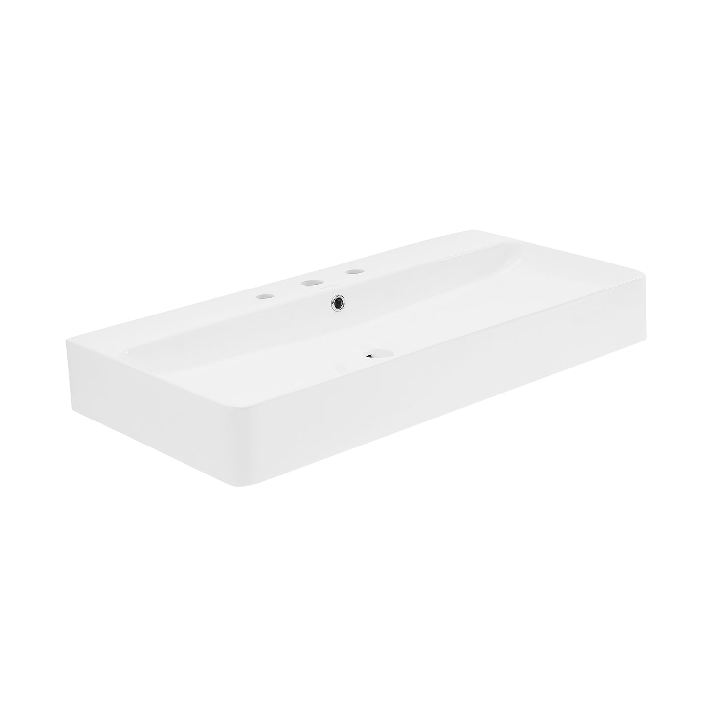 Swiss Madison, Carre 36" Wall-Mount Bathroom Sink with 8" Widespread Holes