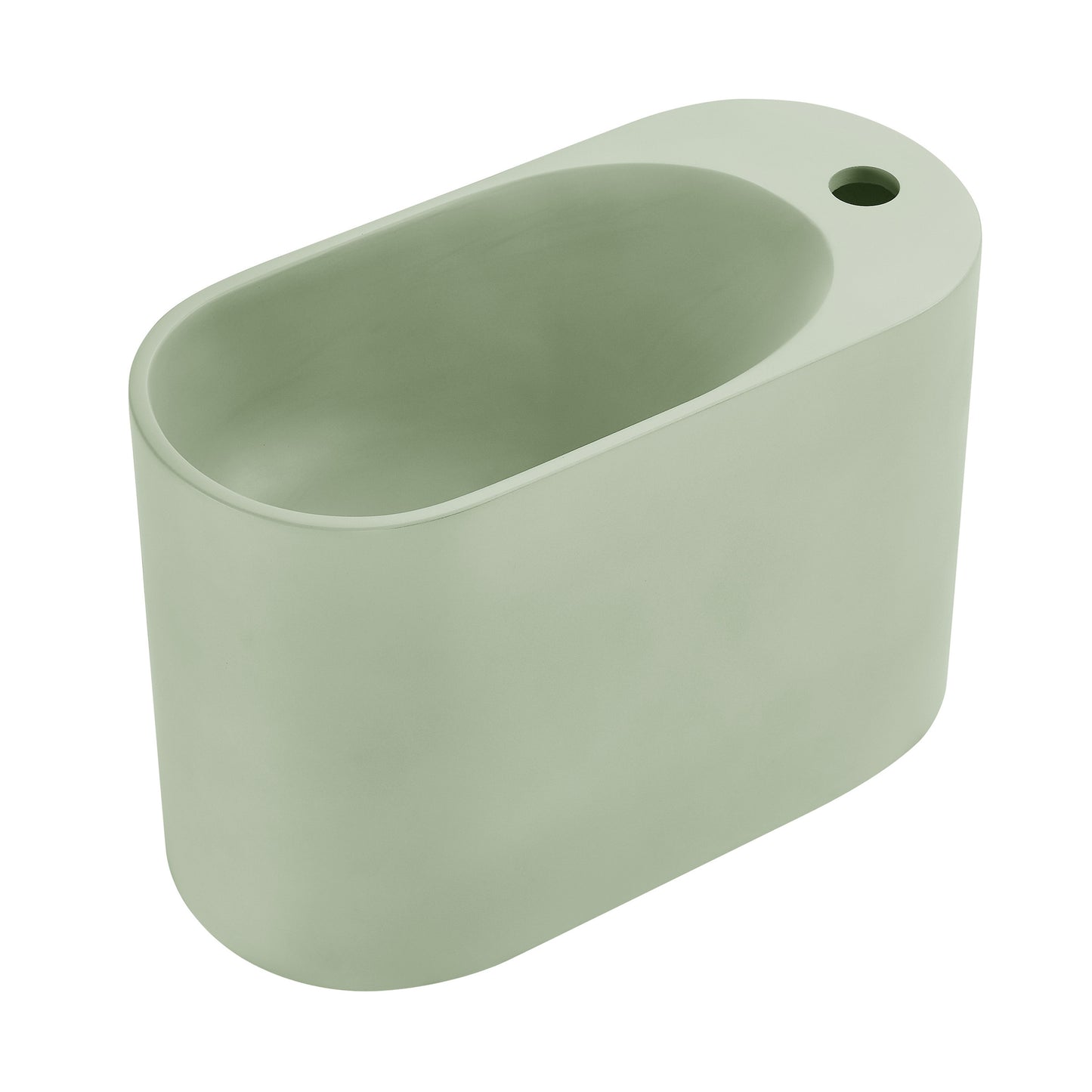 Swiss Madison, Terre 18" Right Side Faucet Wall-Mount Bathroom Sink in Palm Green