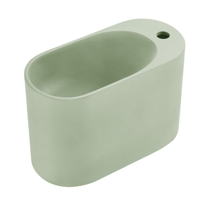 Swiss Madison, Terre 18" Right Side Faucet Wall-Mount Bathroom Sink in Palm Green