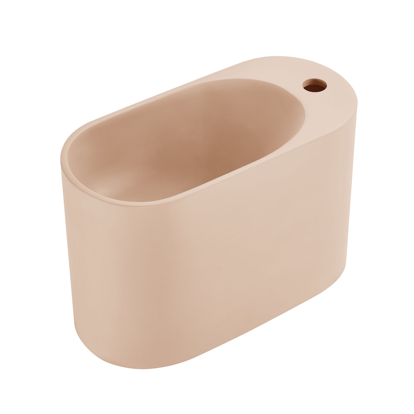 Swiss Madison, Terre 18" Right Side Faucet Wall-Mount Bathroom Sink in Pastel Peach