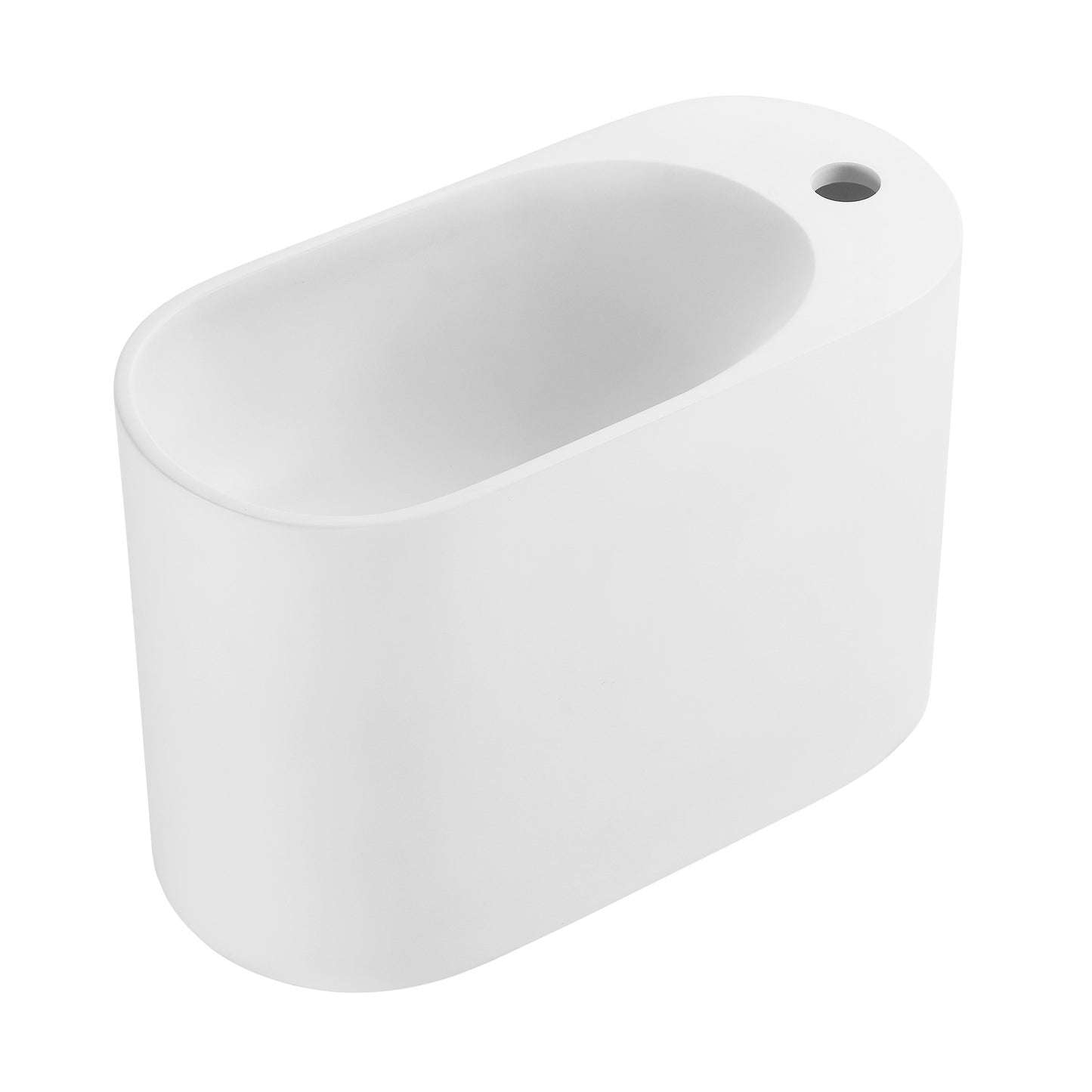 Swiss Madison, Terre 18" Right Side Faucet Wall-Mount Bathroom Sink in White