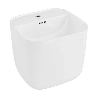 Swiss Madison, Carre 17.5" Wall-Mount Bathroom Sink