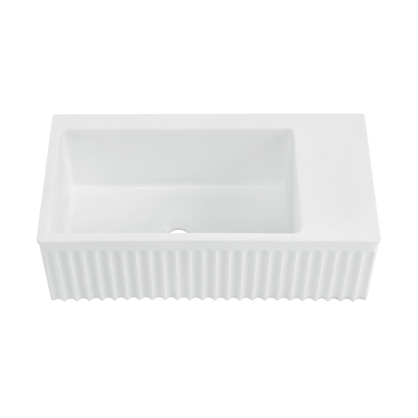 Swiss Madison, Delice 24" Rectangle Wall-Mount Bathroom Sink in Matte White