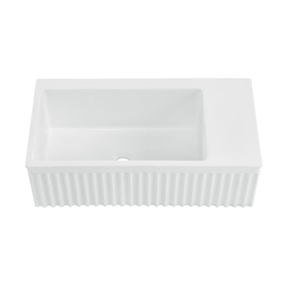 Swiss Madison, Delice 24" Rectangle Wall-Mount Bathroom Sink in Matte White