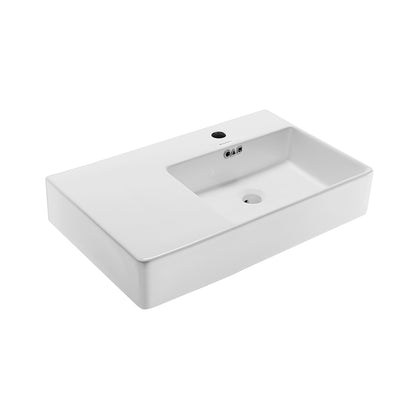 Swiss Madison, St. Tropez 30" Rectangle Wall-Mounted Sink with Right Side Faucet Mount