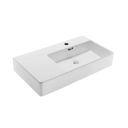 Swiss Madison, St. Tropez 36" Rectangle Wall-Mounted Sink with Right Side Faucet Mount