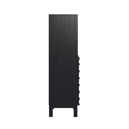 Swiss Madison, Cascade 17 x 17 x 60 Freestanding Linen Cabinet in Black Oak