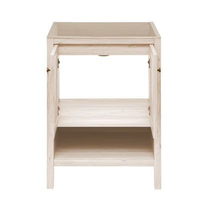 Swiss Madison, Chateau 24" Freestanding Bathroom Vanity Cabinet without Top in White Oak