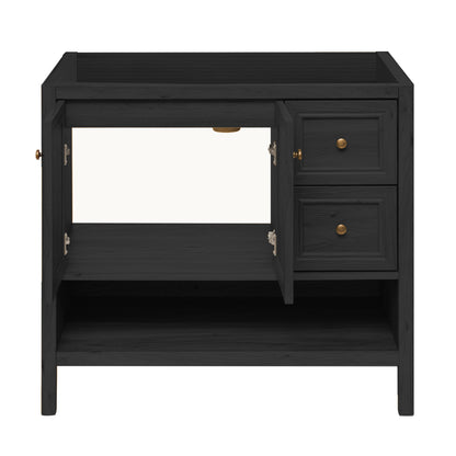 Swiss Madison, Chateau 36" Freestanding Bathroom Vanity Cabinet without Top in Black Oak