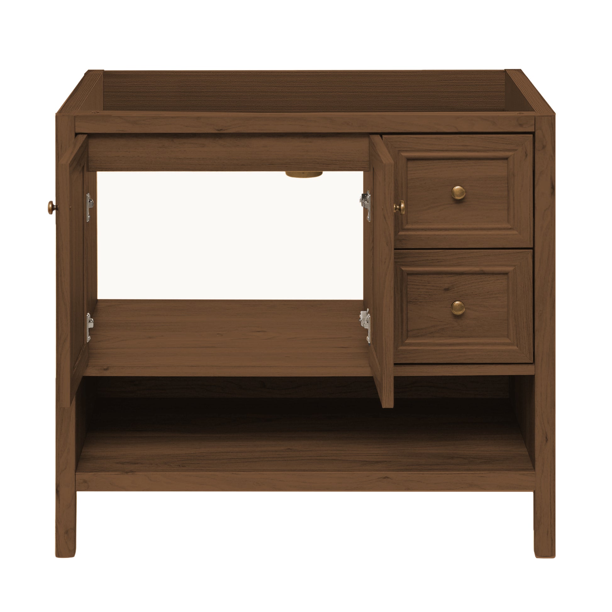 Swiss Madison Chateau 36-inch freestanding bathroom vanity in Brown Oak — view 4