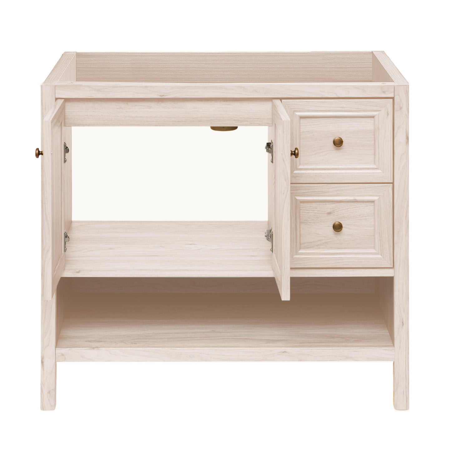 Swiss Madison, Chateau 36" Freestanding Bathroom Vanity Cabinet without Top in White Oak