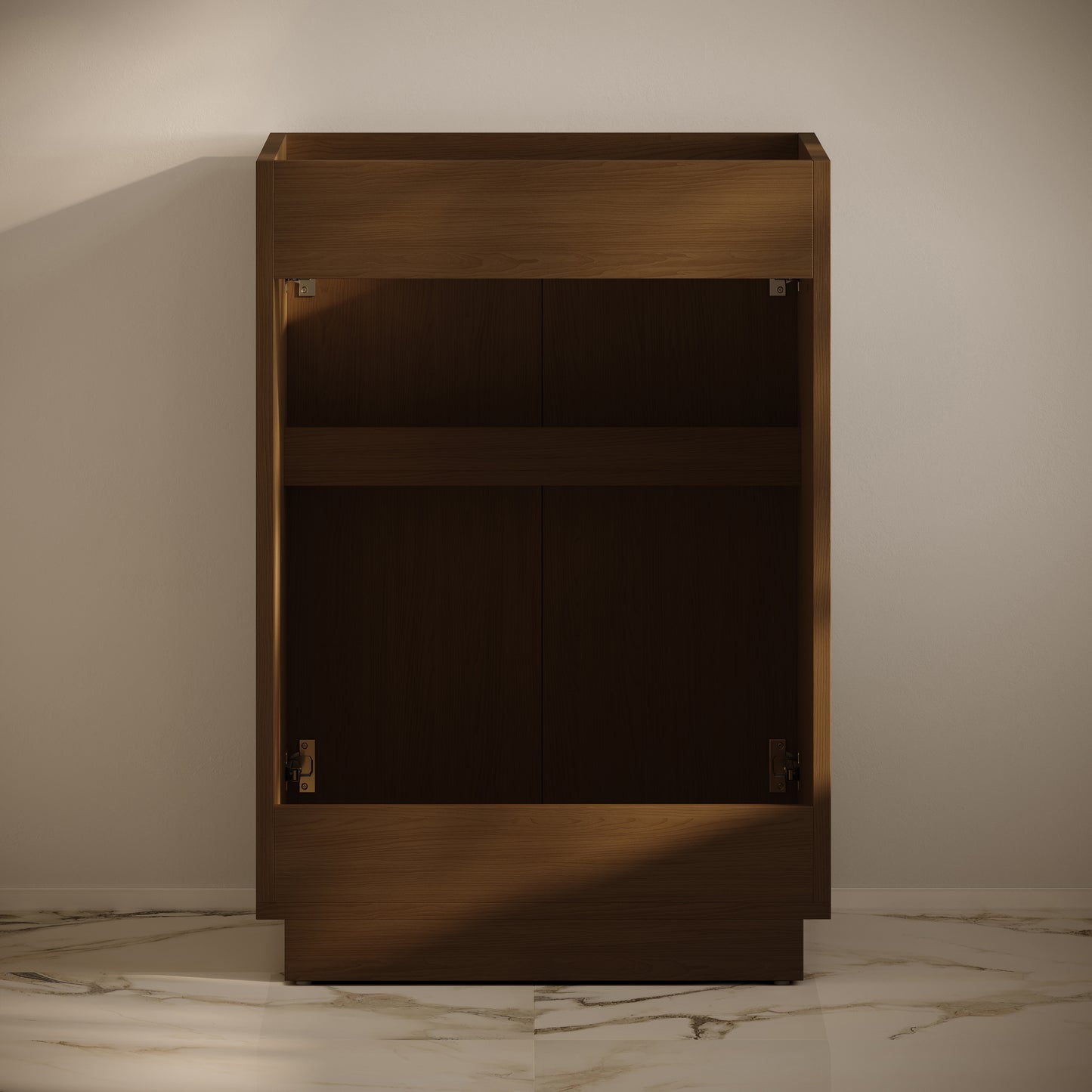 Swiss Madison, St. Tropez 24" Freestanding Bathroom Vanity Cabinet without Top in Brown Oak