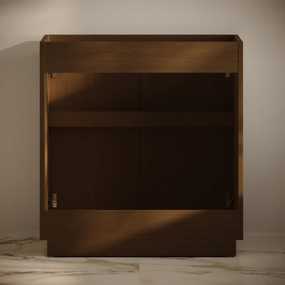 Swiss Madison St. Tropez 36-inch freestanding bathroom vanity in Brown Oak — view 4