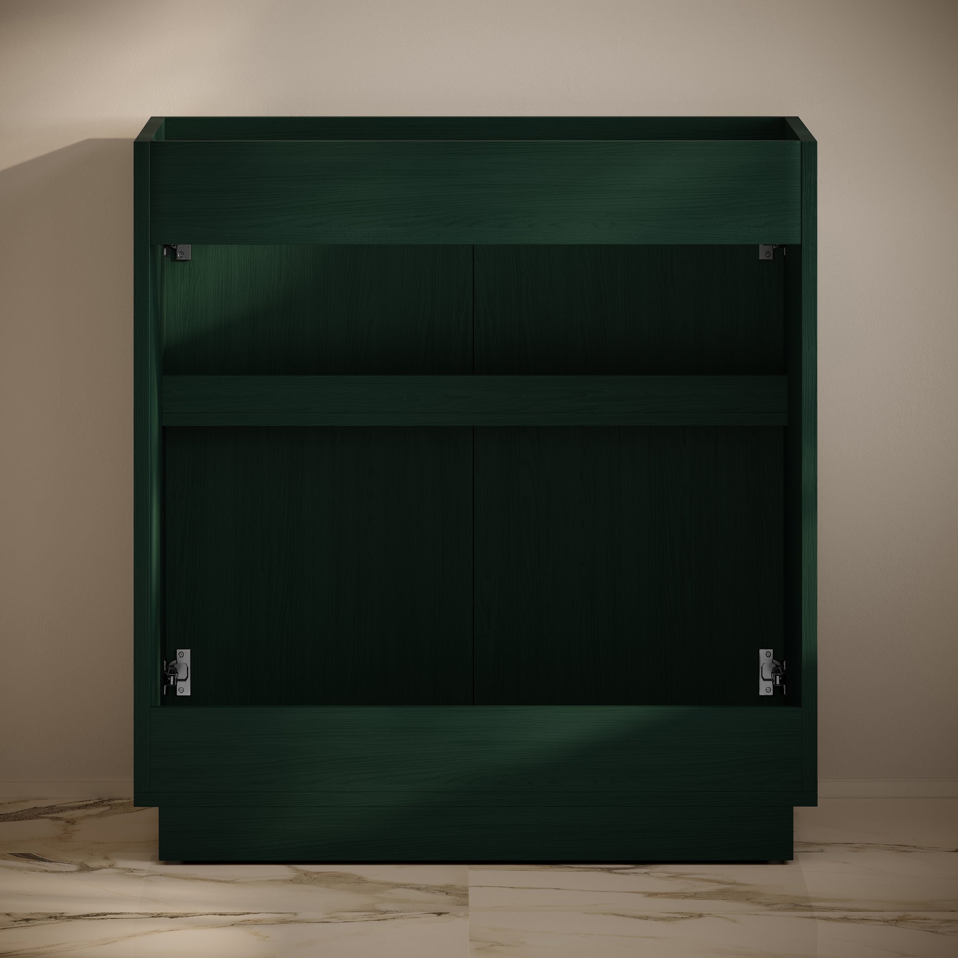 Swiss Madison St. Tropez 36-inch freestanding bathroom vanity in Green Oak — view 4
