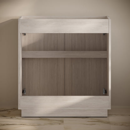 Swiss Madison St. Tropez 36-inch freestanding bathroom vanity in White Oak — view 4