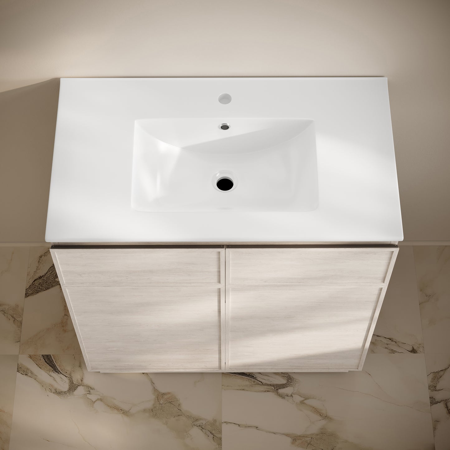 Swiss Madison St. Tropez 36-inch freestanding bathroom vanity in White Oak — view 7