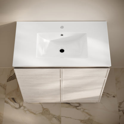 Swiss Madison St. Tropez 36-inch freestanding bathroom vanity in White Oak — view 7