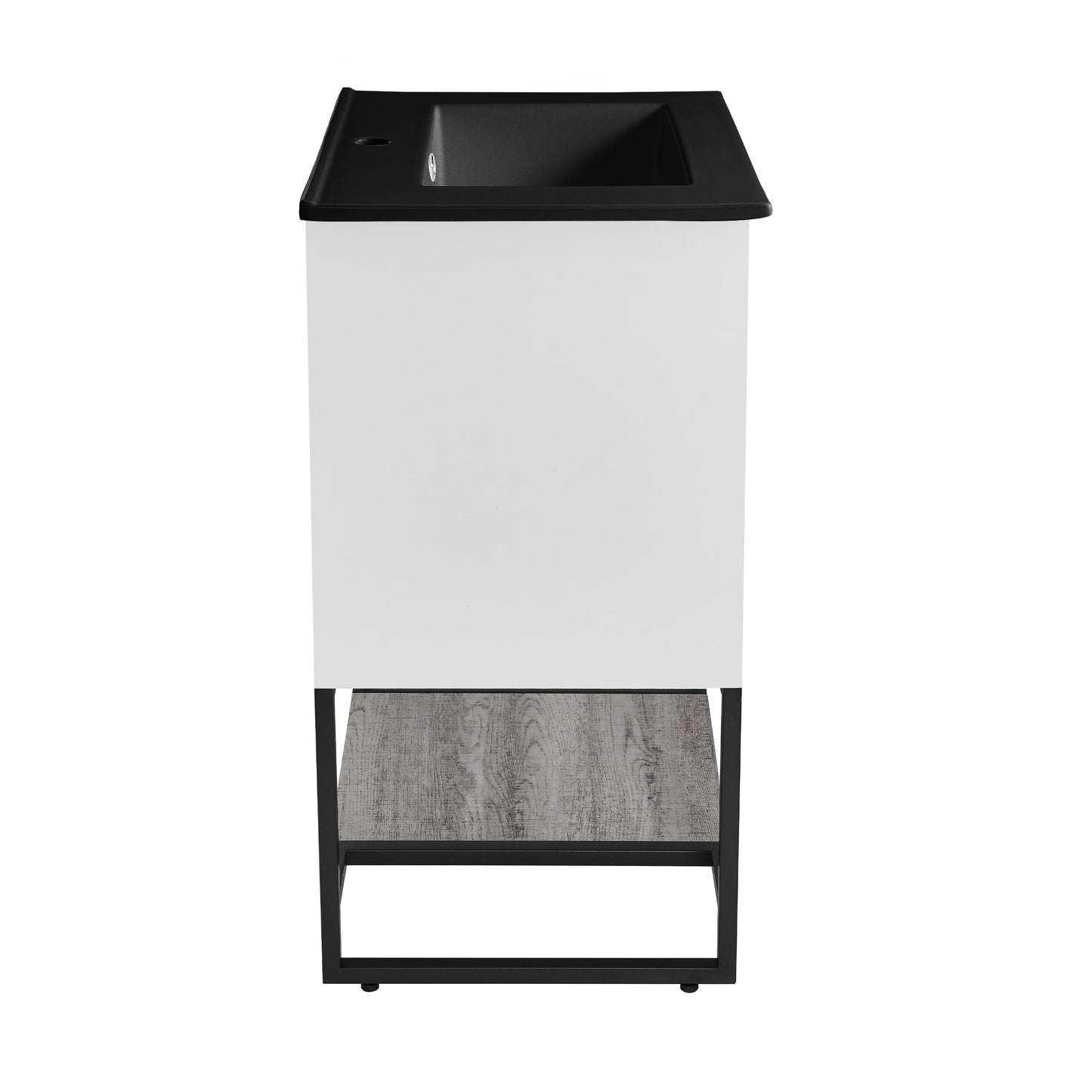 Swiss Madison, Marseille 24 in. Gray Oak Bathroom Vanity With Black Ceramic Sink Top