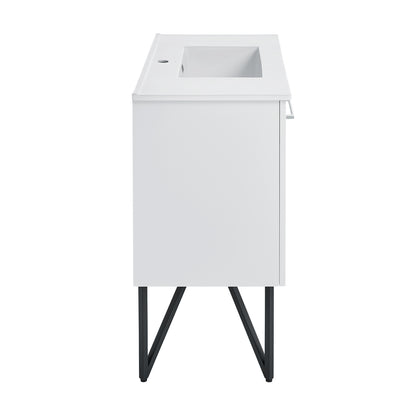 Swiss Madison Annecy 36-inch freestanding bathroom vanity in White — view 8