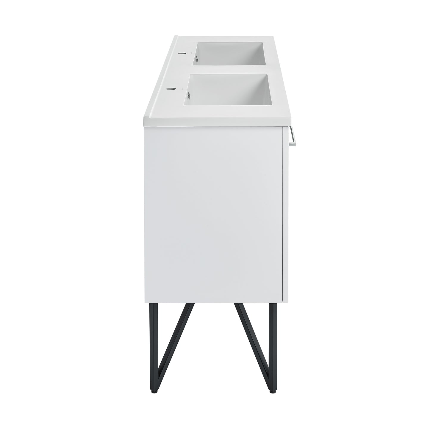 Swiss Madison, Annecy 60" Freestanding Bathroom Vanity in White with Sink Top
