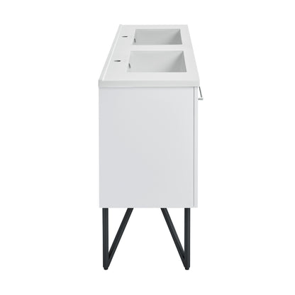 Swiss Madison, Annecy 60" Freestanding Bathroom Vanity in White with Sink Top