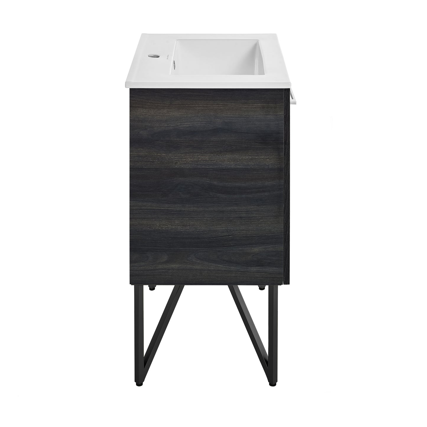 Swiss Madison, Annecy 24" Freestanding Bathroom Vanity in Black Walnut with Sink Top