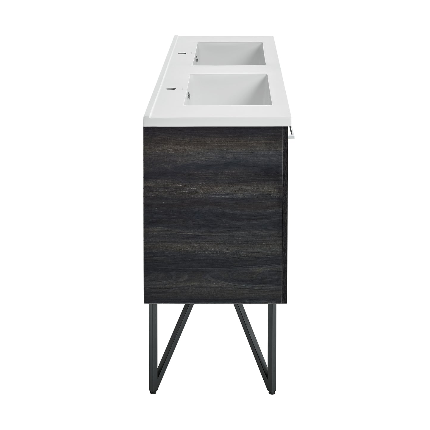Swiss Madison, Annecy 60" Freestanding Bathroom Vanity in Black Walnut with Sink Top