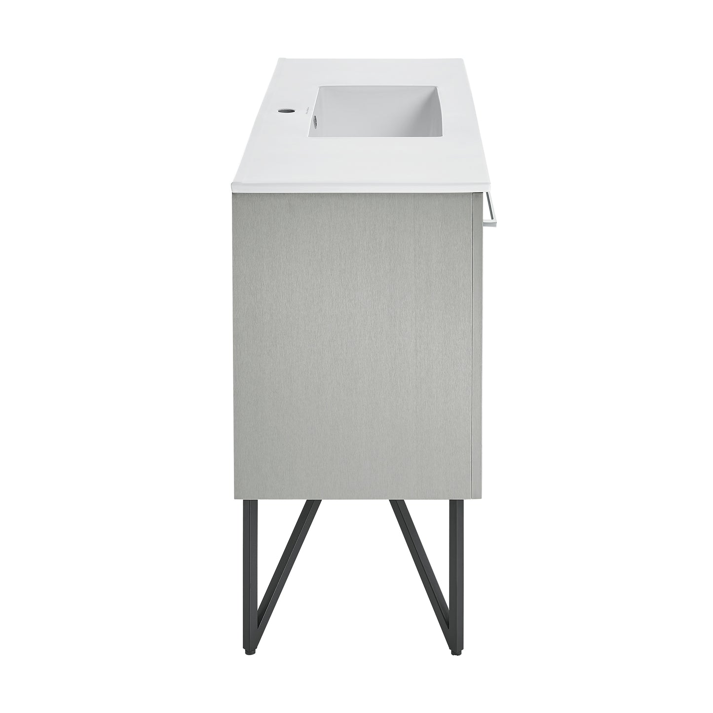 Swiss Madison, Annecy 48" Freestanding Bathroom Vanity in Gray with Sink Top