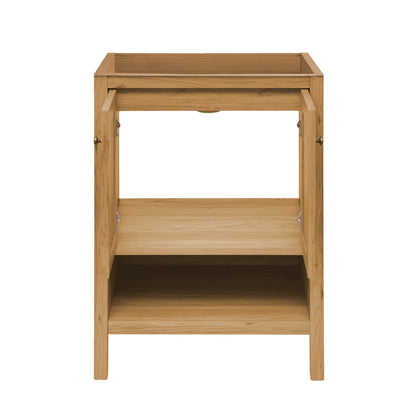 Swiss Madison, Chateau 24" Freestanding Bathroom Vanity Cabinet without Top in Golden Oak