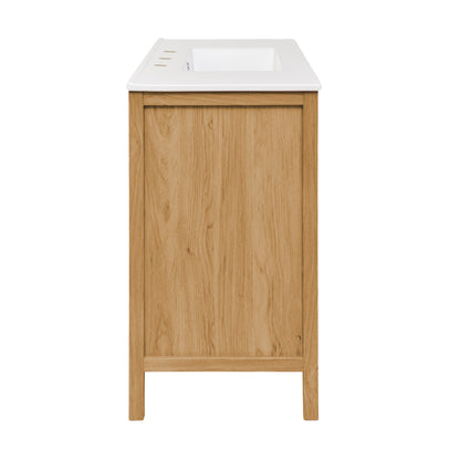 Swiss Madison Chateau 36-inch freestanding bathroom vanity in Golden Oak — view 3