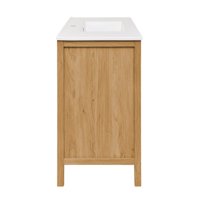 Swiss Madison Chateau 36-inch freestanding bathroom vanity in Golden Oak — view 9