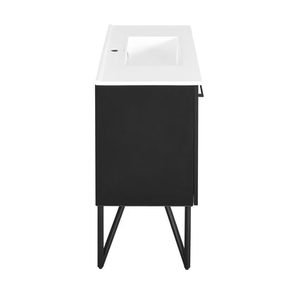 Swiss Madison, Annecy 36" Freestanding Bathroom Vanity in Phantom Black with Sink Top