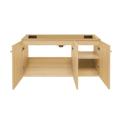 Swiss Madison, Classe 48" Wall-Mounted Bathroom Vanity Cabinet without Top in Natural Oak