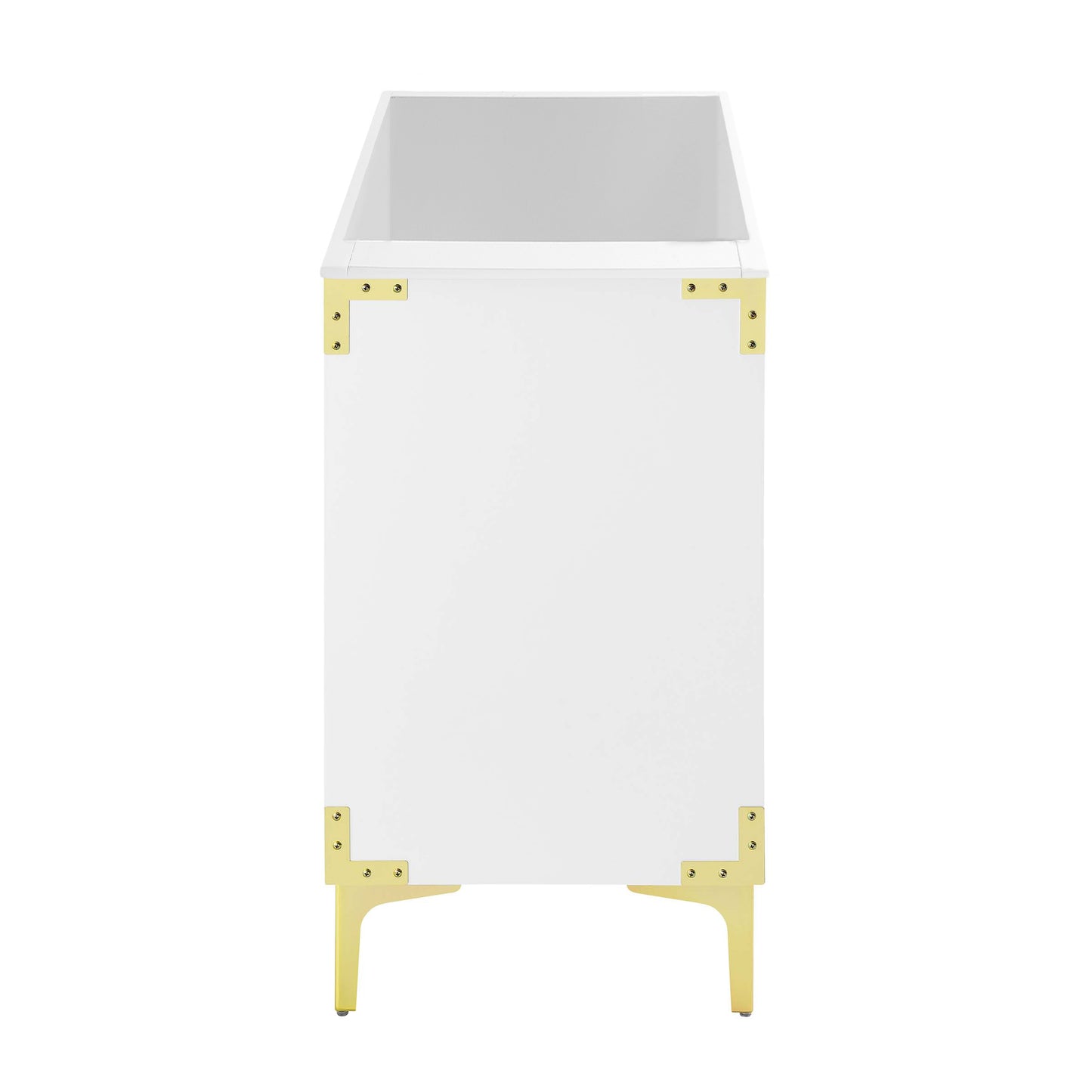 Swiss Madison, Voltaire 36" Single, Bathroom Vanity in White with Gold Hardware - Cabinet Only