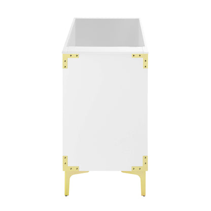 Swiss Madison, Voltaire 36" Single, Bathroom Vanity in White with Gold Hardware - Cabinet Only