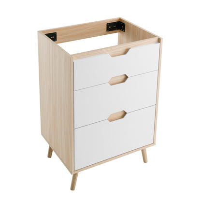 Swiss Madison, Brusque 24 Bathroom Vanity in White Oak -Cabinet Only (SM-BV350)