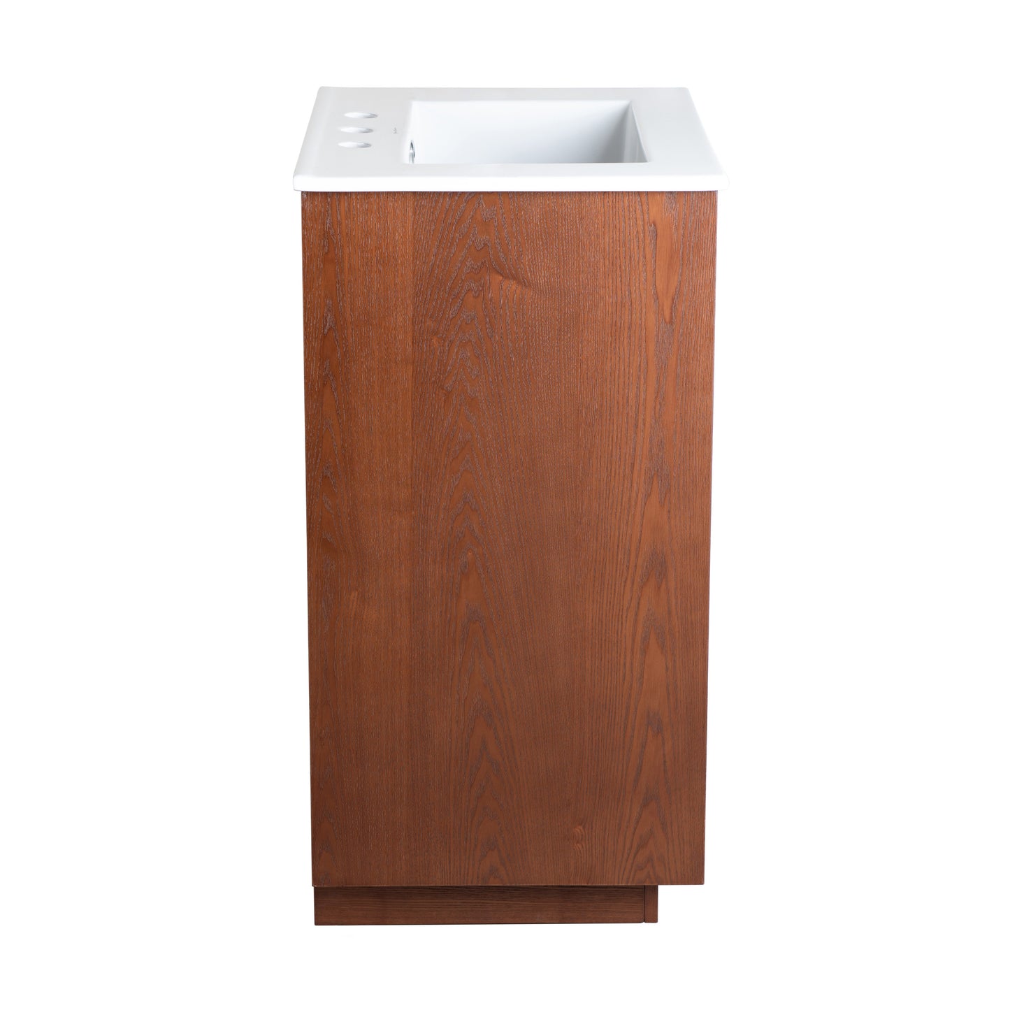 Swiss Madison, Daxton 24" Freestanding Bathroom Vanity in Brown Oak with 3-Hole Centerset Sink Top