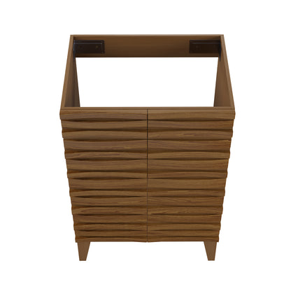 Swiss Madison, Cascade 24'' Bathroom Vanity in Brown Oak - Cabinet