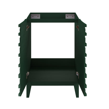 Swiss Madison Cascade 24-inch freestanding bathroom vanity in Green Oak — view 4