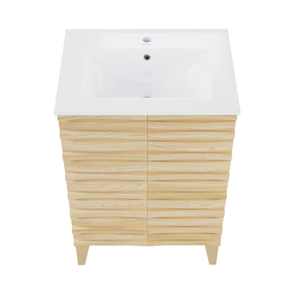 Swiss Madison, Cascade 24" Bathroom Vanity in Natural Oak