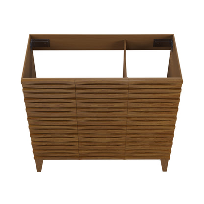 Swiss Madison, Cascade 36'' Bathroom Vanity in Brown Oak - Cabinet