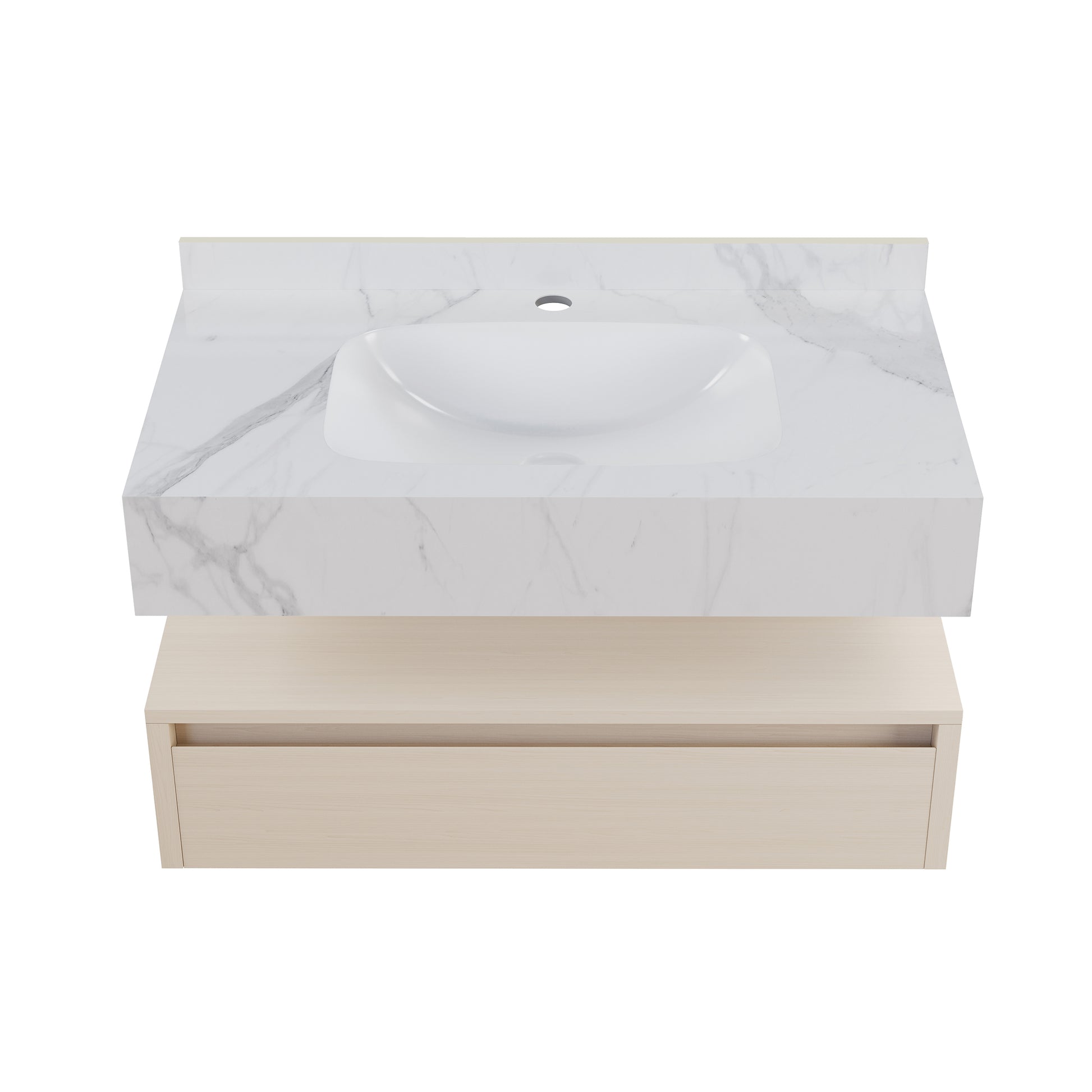 Swiss Madison Avancer 36-inch wall-mount bathroom vanity in White Oak — view 8