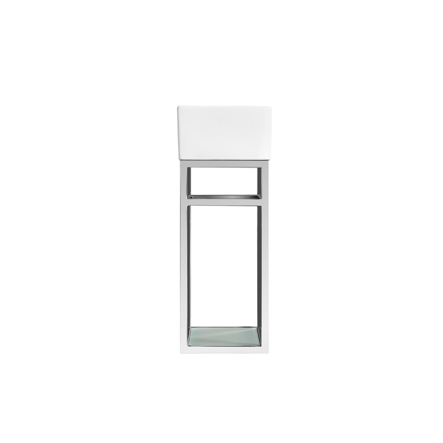 Swiss Madison, Pierre 19.5 Single, Open Shelf, Chrome Metal Frame Bathroom Vanity