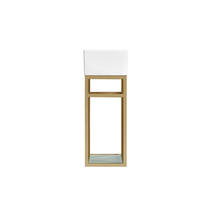 Swiss Madison, Pierre 19.5 Single, Open Shelf, Gold Metal Frame Bathroom Vanity